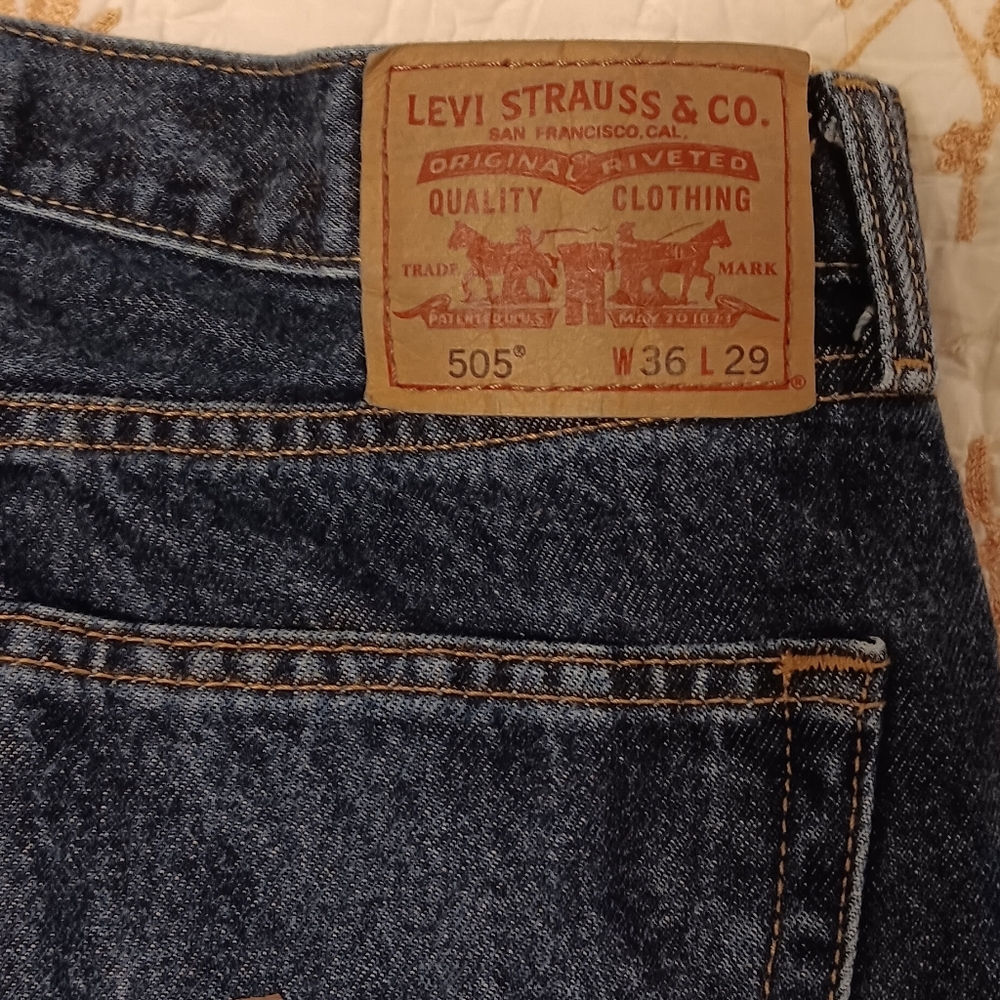 Vintage 1990s Levi's 505 Red Tab Jeans, 6-rivet, men's  36 x 29 Washed, Not Worn